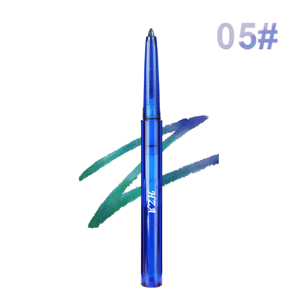 Color-changing eyeshadow and eyeliner gel pen set - Vibrant and energetic metallic glitter makeup look