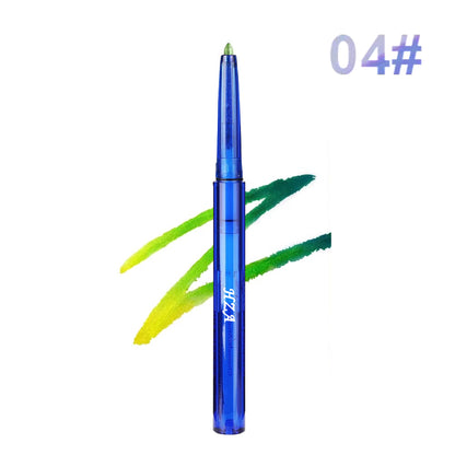 Color-changing eyeshadow and eyeliner gel pen set - Vibrant and energetic metallic glitter makeup look