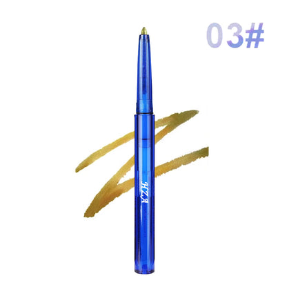 Color-changing eyeshadow and eyeliner gel pen set - Vibrant and energetic metallic glitter makeup look