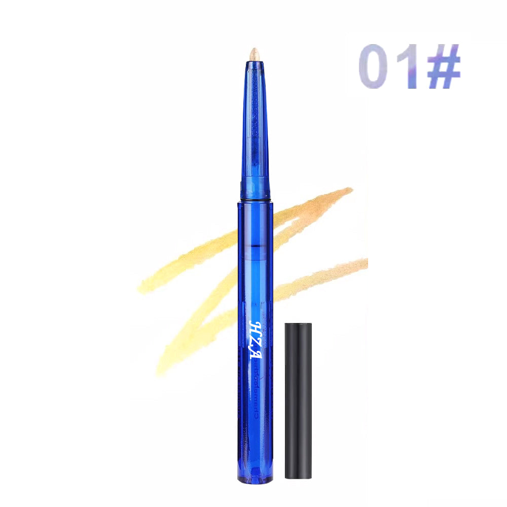 Color-changing eyeshadow and eyeliner gel pen set - Vibrant and energetic metallic glitter makeup look