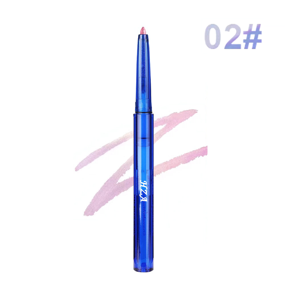 Color-changing eyeshadow and eyeliner gel pen set - Vibrant and energetic metallic glitter makeup look