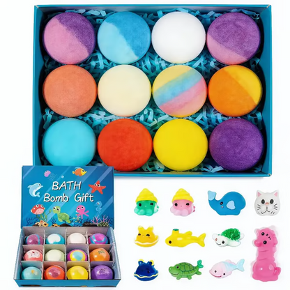 Natural Bath Bombs for Kids with Mega Bubbles & Surprise Inside 🥚✨