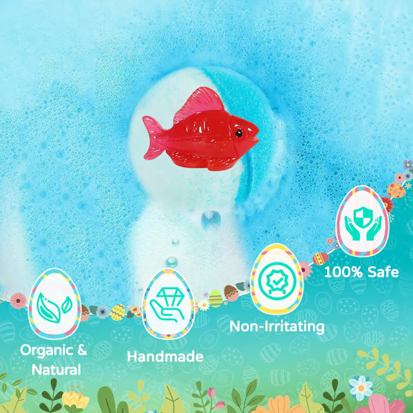 Natural Bath Bombs for Kids with Mega Bubbles & Surprise Inside 🥚✨