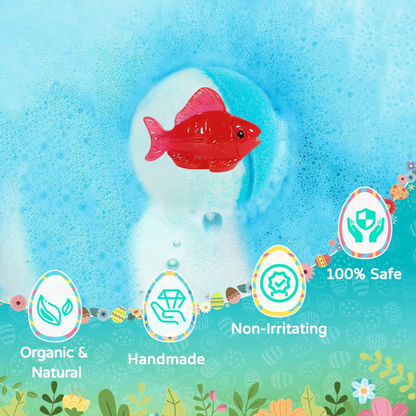 Natural Bath Bombs for Kids with Mega Bubbles & Surprise Inside 🥚✨