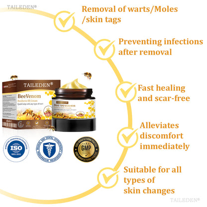 👨‍⚕️ TAILEDEN® BeeDerm RX Cream, Painless, Targeted Treatment for Warts, Skin Tags, Skin Lesions, Infections, and Scars