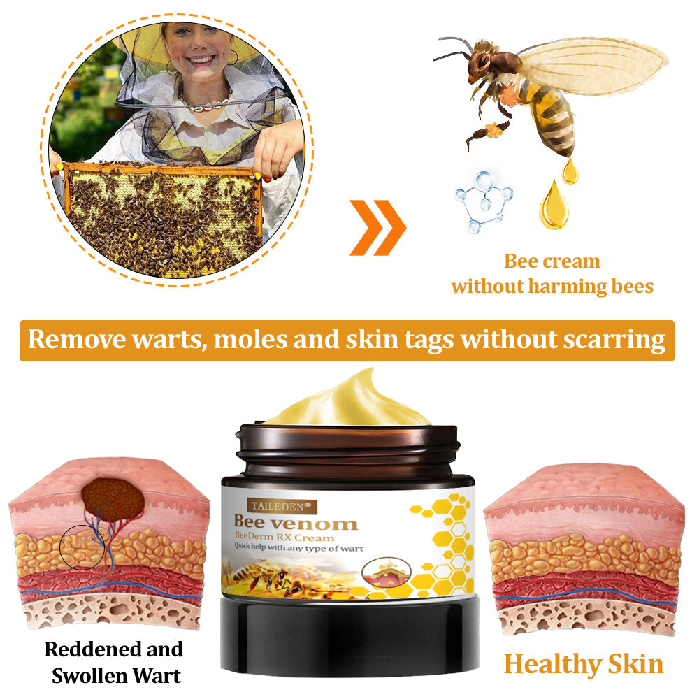👨‍⚕️ TAILEDEN® BeeDerm RX Cream, Painless, Targeted Treatment for Warts, Skin Tags, Skin Lesions, Infections, and Scars