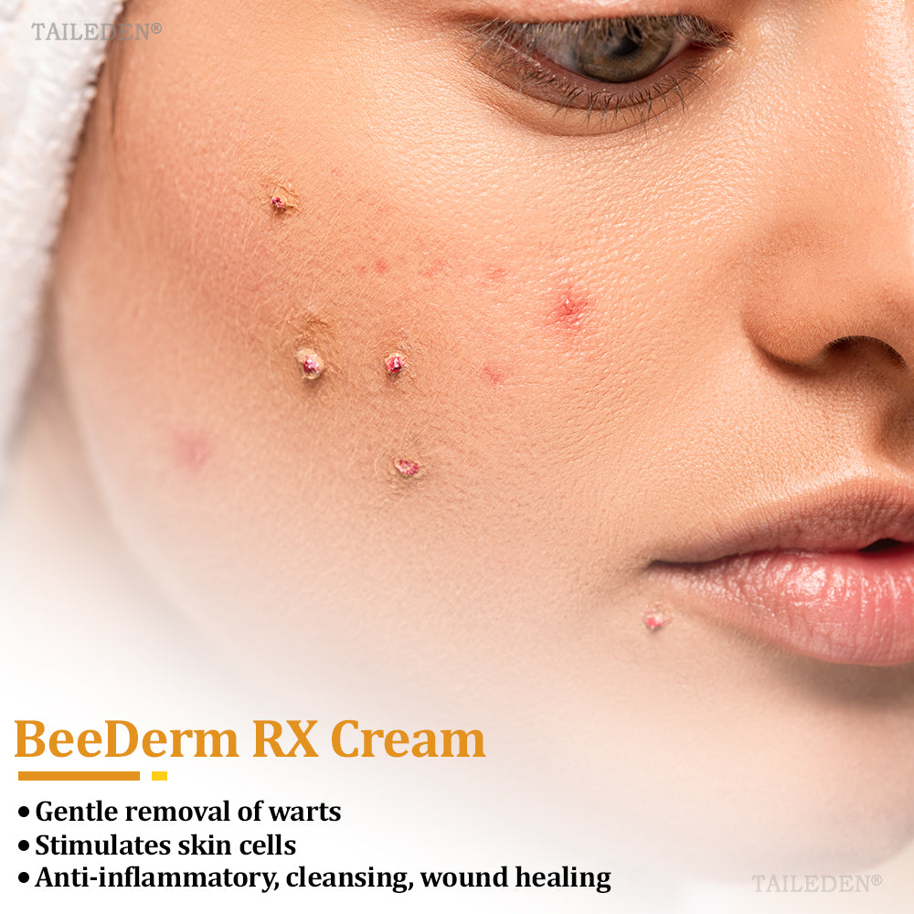 👨‍⚕️ TAILEDEN® BeeDerm RX Cream, Painless, Targeted Treatment for Warts, Skin Tags, Skin Lesions, Infections, and Scars