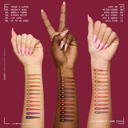 Lip Lingerie Sculpting Lip Liner Stain - Lightweight, fade-resistant, waterproof, AQA Professional Makeup
